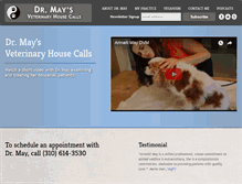 Tablet Screenshot of drmaysvethousecalls.com